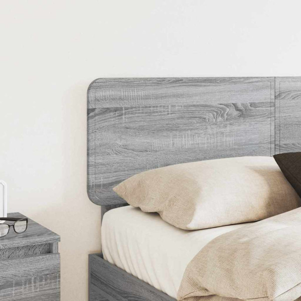 Cabecero con cabecera Gris Sonoma 120 cm Madera contrachapada M 3