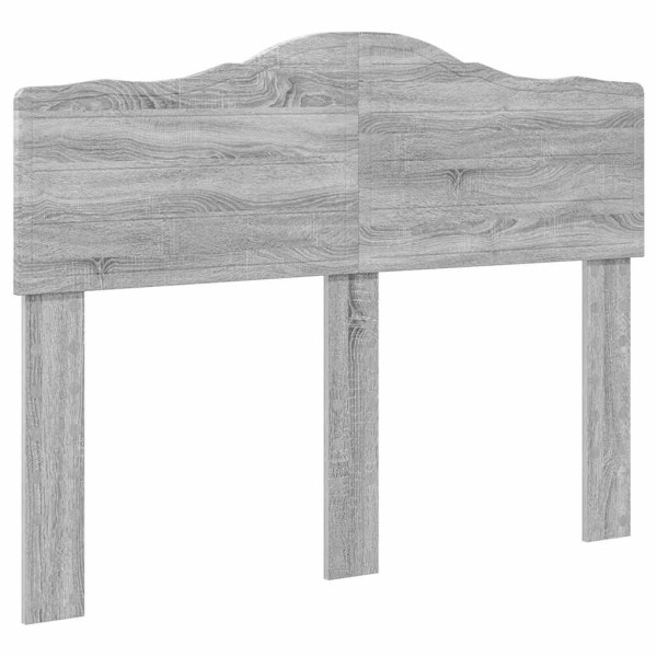 Cabecero con cabecera Gris Sonoma 135 cm Madera contrachapada M 2