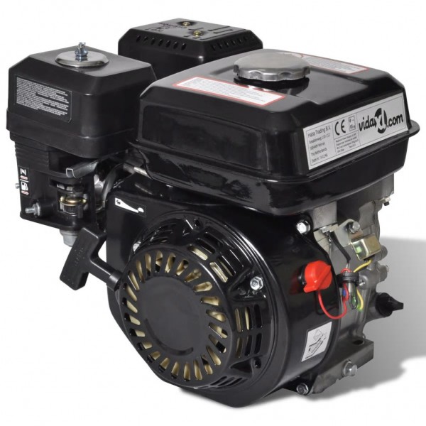 Motor de gasolina negro de 6.5 HP y 4.8 kW D
