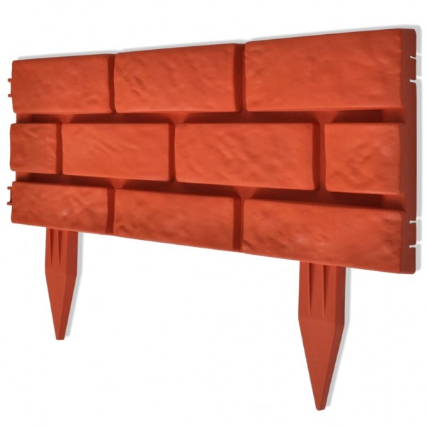 Divisória de relvado com design de tijolo 11 pcs M 2