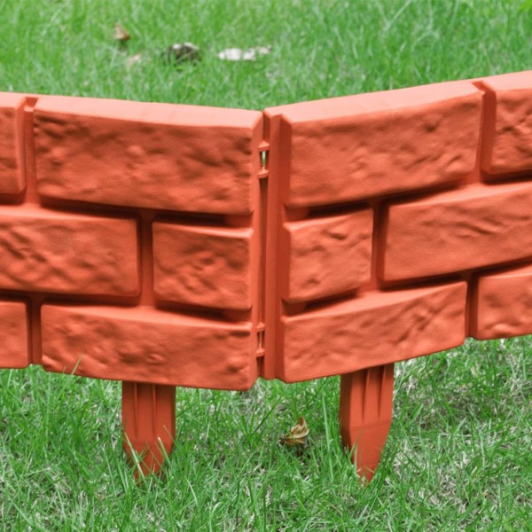 Divisória de relvado com design de tijolo 11 pcs M 4