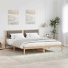 Estructura de cama Taupé 200 x 200 cm Madera de pino macizo 1