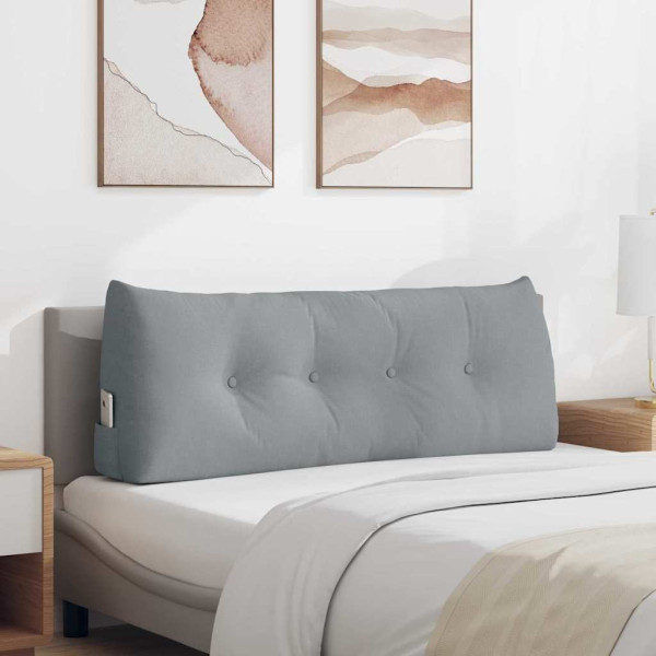 Cojín de Espalda Gris Claro 120 x 24 x 50 cm tela D