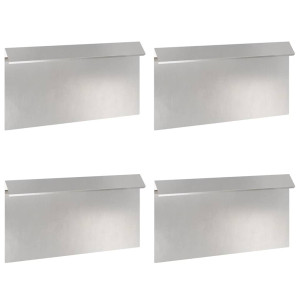 Valla para caracoles 4 pcs Plateado 50 x 3.5 x 25 cm H