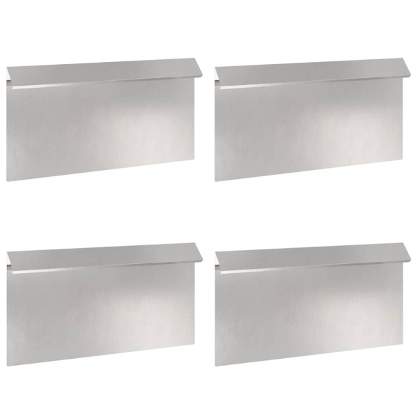 Valla para caracoles 4 pcs Plateado 50 x 3.5 x 25 cm M 2