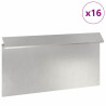 Valla para caracoles 16 pcs Plateado 50 x 3.5 x 25 cm 3