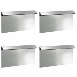 Valla para caracoles 4 pcs Plateado 50 x 3.5 x 25 cm H