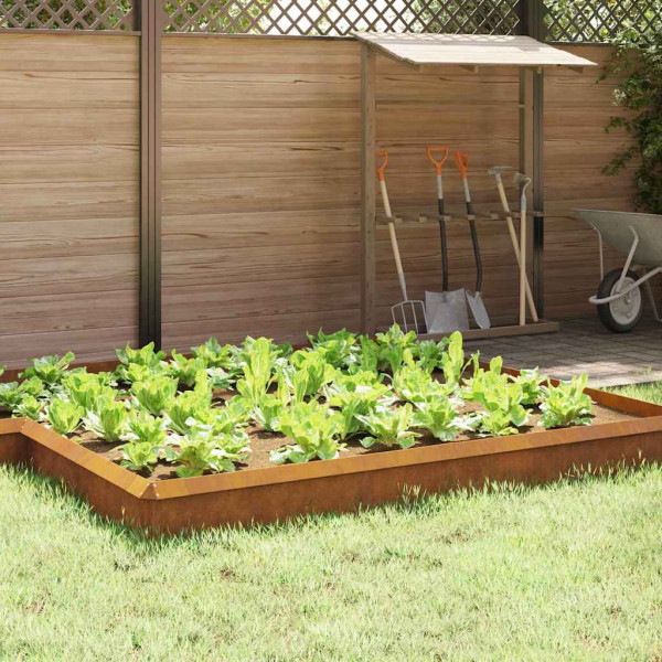 Valla para caracoles 16 pcs Oxidado 50 x 3.5 x 25 cm D