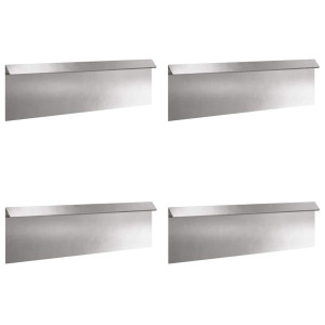 Valla para caracoles 4 pcs Plateado 100 x 3.5 x 25 cm H
