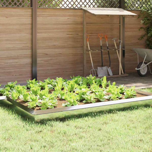 Valla para caracoles 16 pcs Plateado 100 x 3.5 x 25 cm D