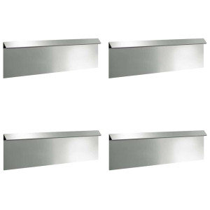 Valla para caracoles 4 pcs Plateado 100 x 3.5 x 25 cm H