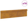 Valla para caracoles 16 pcs Oxidado 100 x 3.5 x 25 cm 3