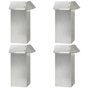 Valla para caracoles 4 pcs Plateado 13.5 x 13.5 x 25 cm H