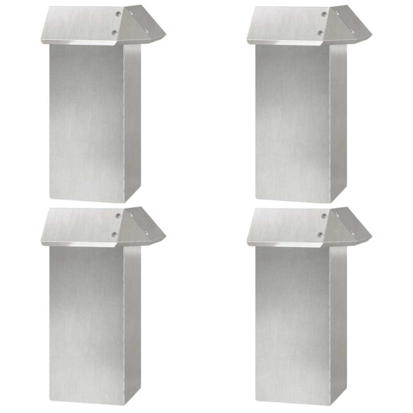 Valla para caracoles 4 pcs Plateado 13.5 x 13.5 x 25 cm M 2