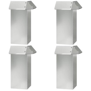 Valla para caracoles 4 pcs Plateado 13.5 x 13.5 x 25 cm H