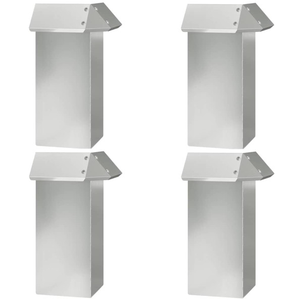 Valla para caracoles 4 pcs Plateado 13.5 x 13.5 x 25 cm M 2