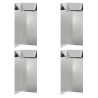 Valla para caracoles 4 pcs Plateado 10 x 10 x 25 cm 2