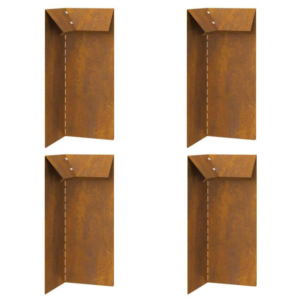 Valla para caracoles 4 pcs Oxidado 10 x 10 x 25 cm D