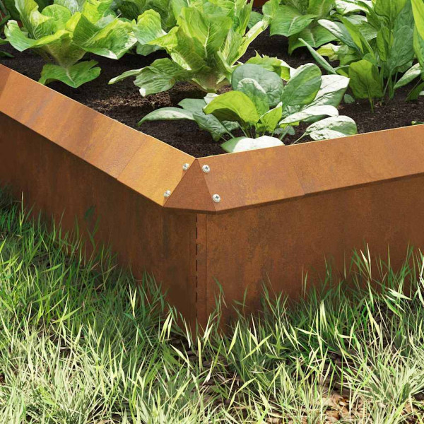 Cercas para caracoles 8 pcs Oxidado Acero autopatinable M 3