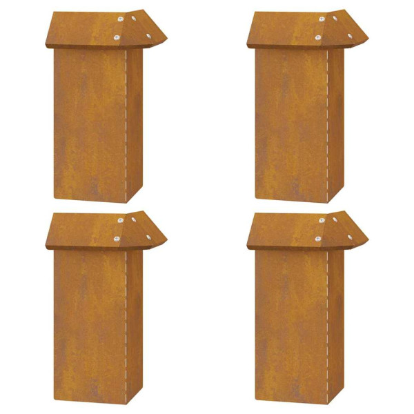 Cercas para caracoles 8 pcs Oxidado Acero autopatinable M 4