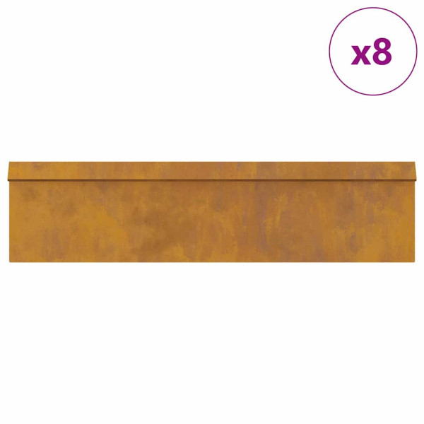 Cercas para caracoles 12 pcs Oxidado Acero autopatinable M 3