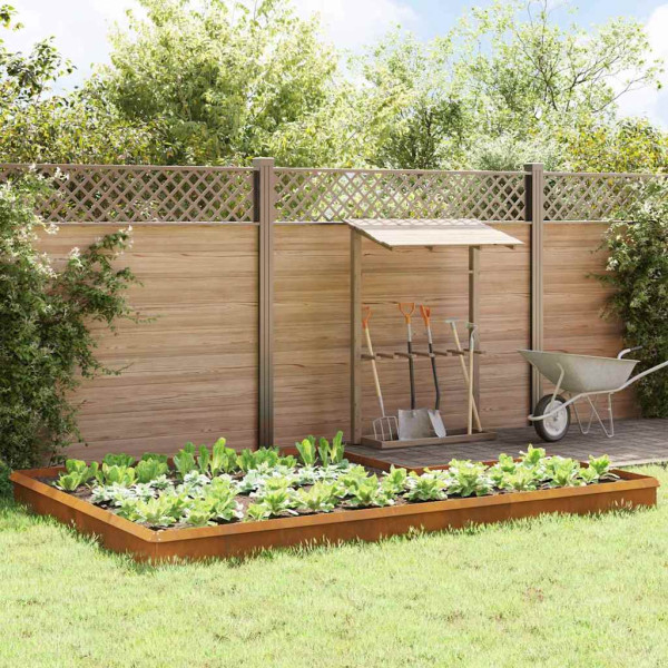 Cercas para caracoles 16 pcs Oxidado Acero autopatinable D