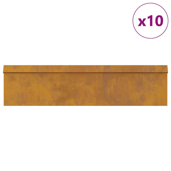 Cercas para caracoles 16 pcs Oxidado Acero autopatinable M 3