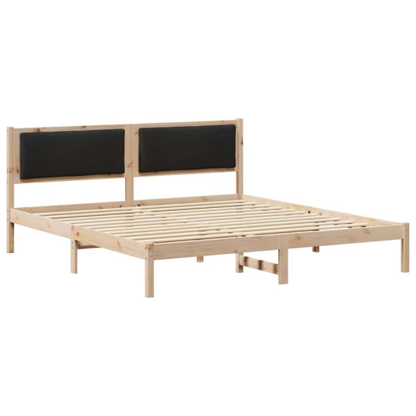 Estructura de cama Negro 180 x 200 cm Madera de pino macizo M 2
