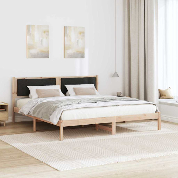 Estructura de cama Negro 180 x 200 cm Madera de pino macizo M 4