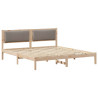 Estructura de cama Taupé 180 x 200 cm Madera de pino macizo 2