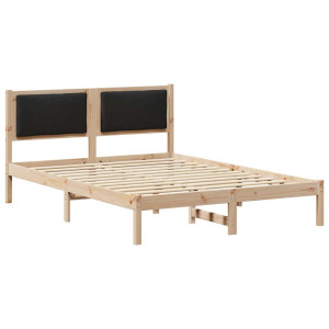 Estructura de cama Negro 140 x 200 cm Madera de pino macizo H