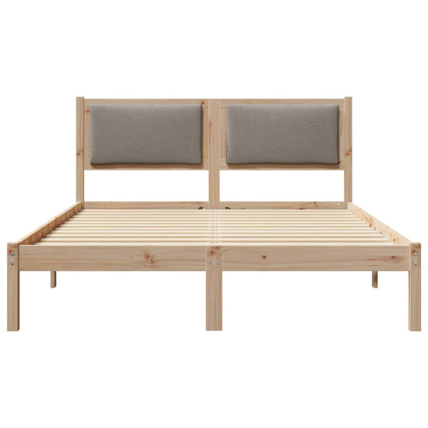 Estructura de cama Taupé 140 x 200 cm Madera de pino macizo M 5