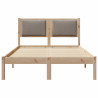 Estructura de cama Taupé 120 x 200 cm Madera de pino macizo 5
