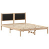 Estructura de cama Negro 140 x 190 cm Madera de pino macizo 2