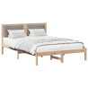 Estructura de cama Taupé 140 x 190 cm Madera de pino macizo 3