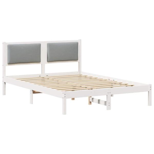 Estructura de cama con cabecera Gris Claro 140 x 190 cm M 2