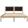 Estructura de cama Negro 135 x 190 cm Madera de pino macizo 5
