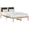 Estructura de cama Negro 120 x 190 cm Madera de pino macizo 3