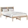 Estructura de cama Taupé 120 x 190 cm Madera de pino macizo 3