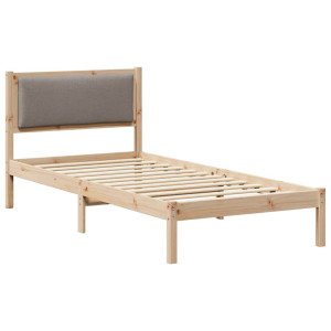 Estructura de cama Taupé 100 x 200 cm Madera de pino macizo H