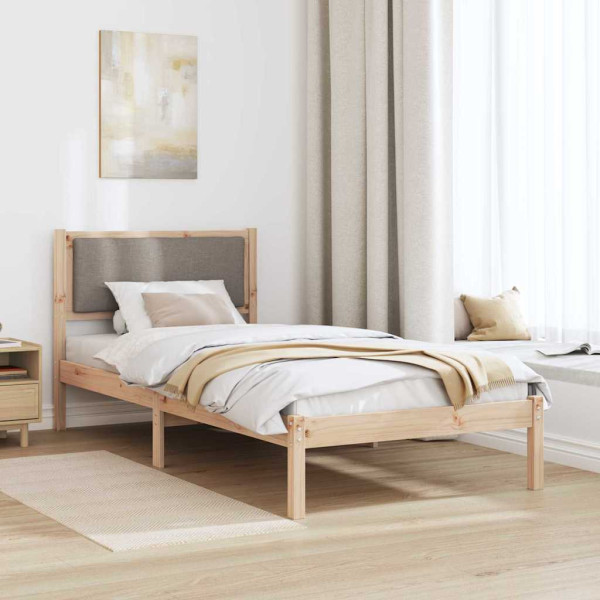 Estructura de cama Taupé 100 x 200 cm Madera de pino macizo M 4