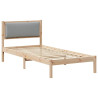 Estructura de cama Gris Claro 90 x 200 cm Madera de pino macizo 2
