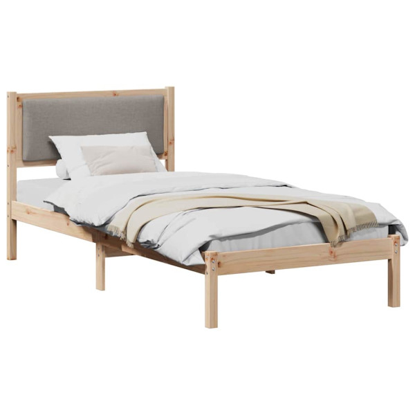 Estructura de cama Taupé 90 x 200 cm Madera de pino macizo M 3