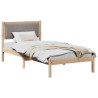 Estructura de cama Taupé 90 x 200 cm Madera de pino macizo 3