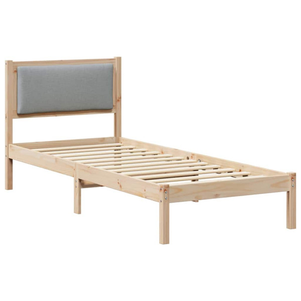 Estructura de cama Gris Claro 80 x 200 cm Madera de pino macizo M 2