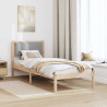 Estructura de cama Gris Claro 80 x 200 cm Madera de pino macizo 4