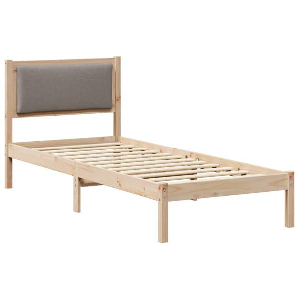 Estructura de cama Taupé 80 x 200 cm Madera de pino macizo M 2