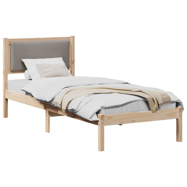 Estructura de cama Taupé 80 x 200 cm Madera de pino macizo M 3