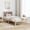 Estructura de cama Taupé 80 x 200 cm Madera de pino macizo 4