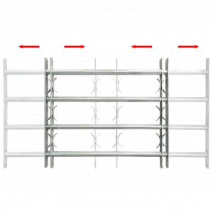 Reja de seguridad ajustable ventana con 4 barras 700-1050 mm H